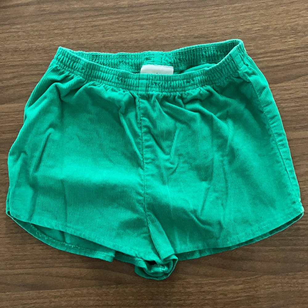 American Apparel Corduroy Shorts in Green